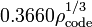 0.3660\rho_\mathrm{code}^{1/3}