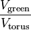 ~\frac{V_\mathrm{green}}{V_\mathrm{torus}}