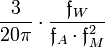  
\frac{3}{20\pi} \cdot \frac{\mathfrak{f}_W}{\mathfrak{f}_A \cdot \mathfrak{f}_M^2}
