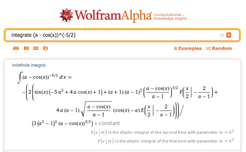 WolframAlpha Integration