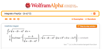 WolframAlpha integration result